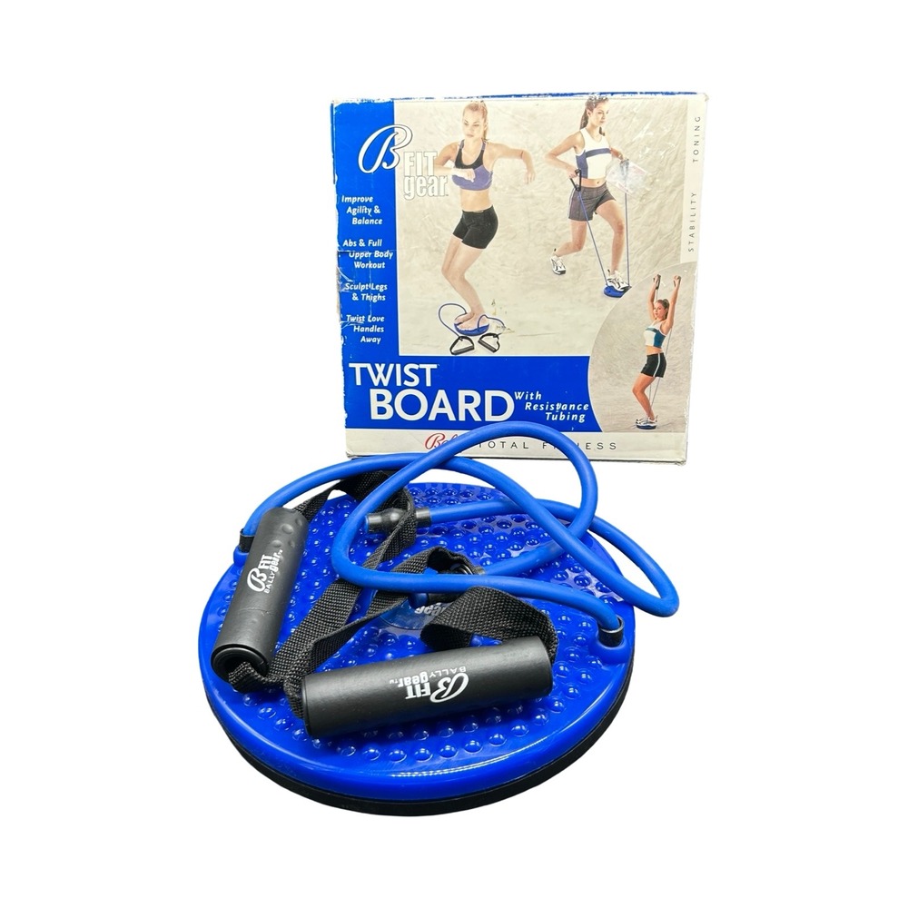 Bally Total Fitness Twist Board with Resistance Tubing Blue BT7720BL10BTF